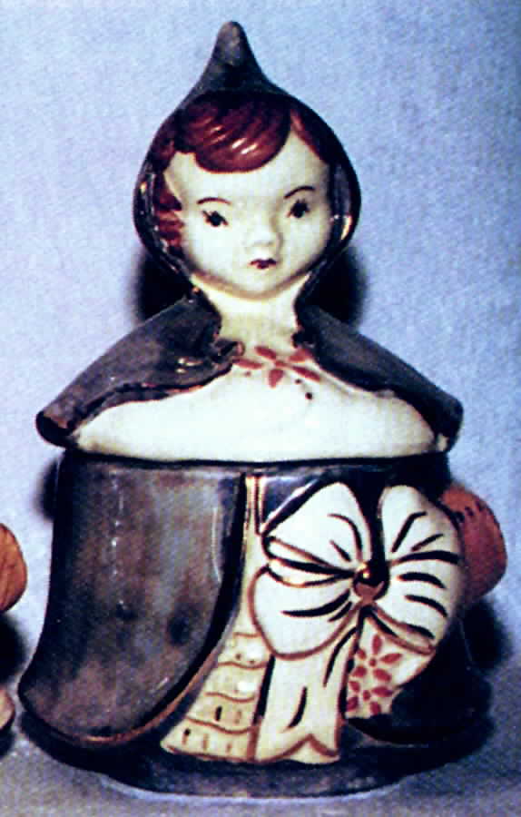 Little Red Riding Hood Dresser Jar and Lid by Hull-1