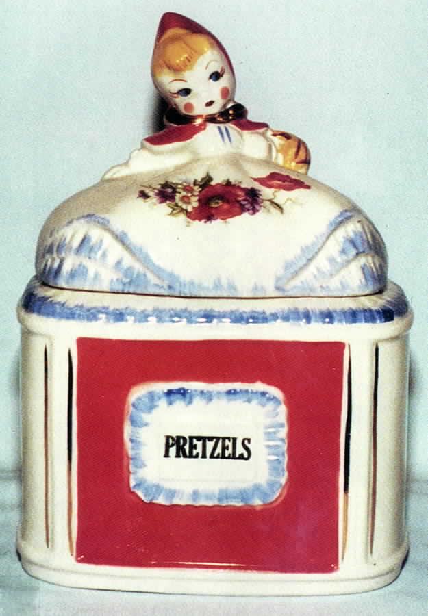 Little Red Riding Hood Pretzel Canister & Lid by Hull-1