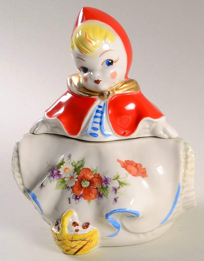 Little Red Riding Hood Cracker Jar & Lid by Hull-1