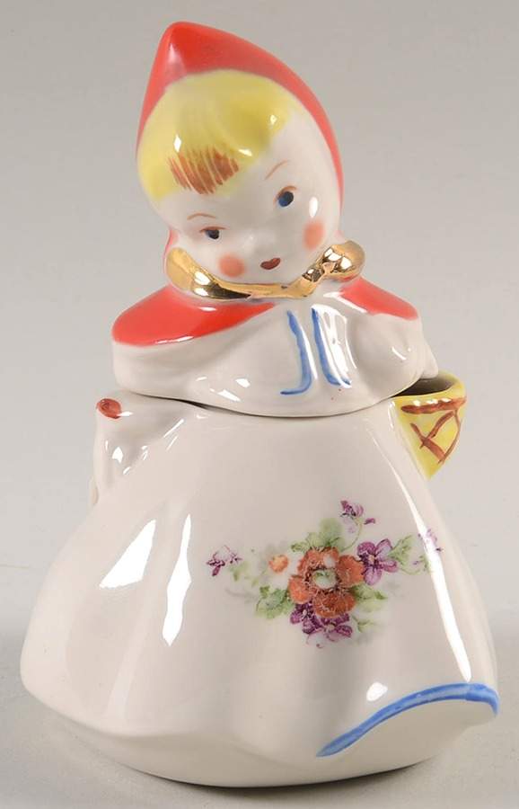 Little Red Riding Hood Mustard Jar & Lid by Hull-1