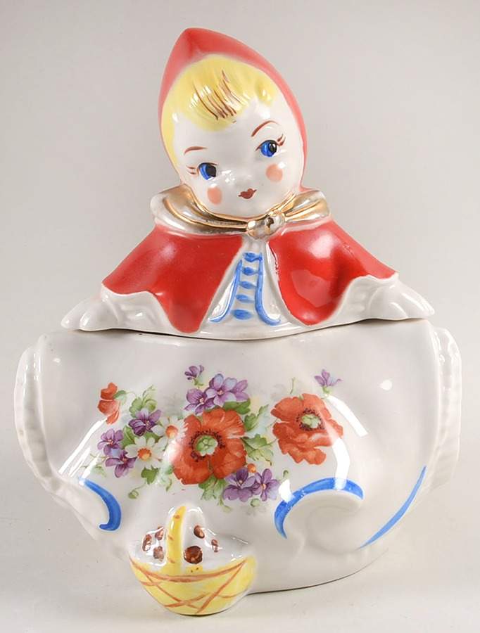Little Red Riding Hood Cracker Jar & Lid by Hull-1
