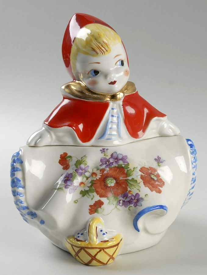 Little Red Riding Hood Cracker Jar & Lid by Hull-1