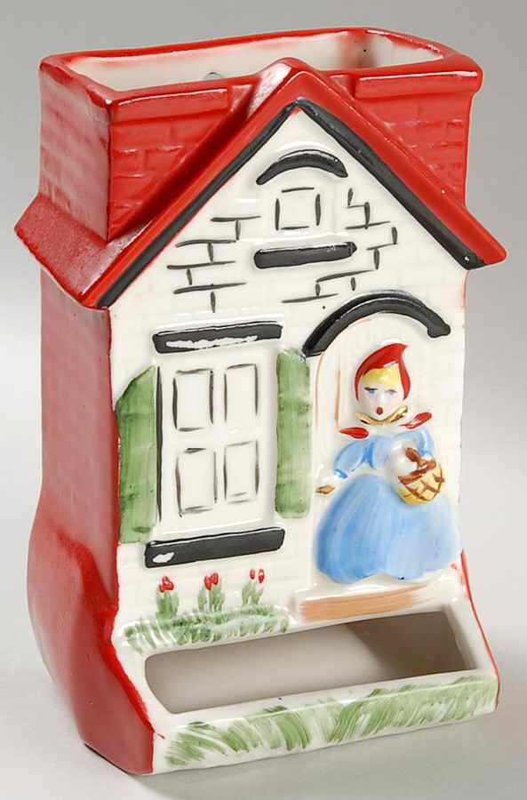 Little Red Riding Hood Match Holder, for Wood Matches by Hull-1