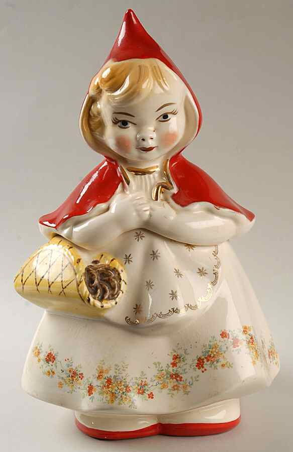 Little Red Riding Hood Cookie Jar & Lid #15 by Hull-1