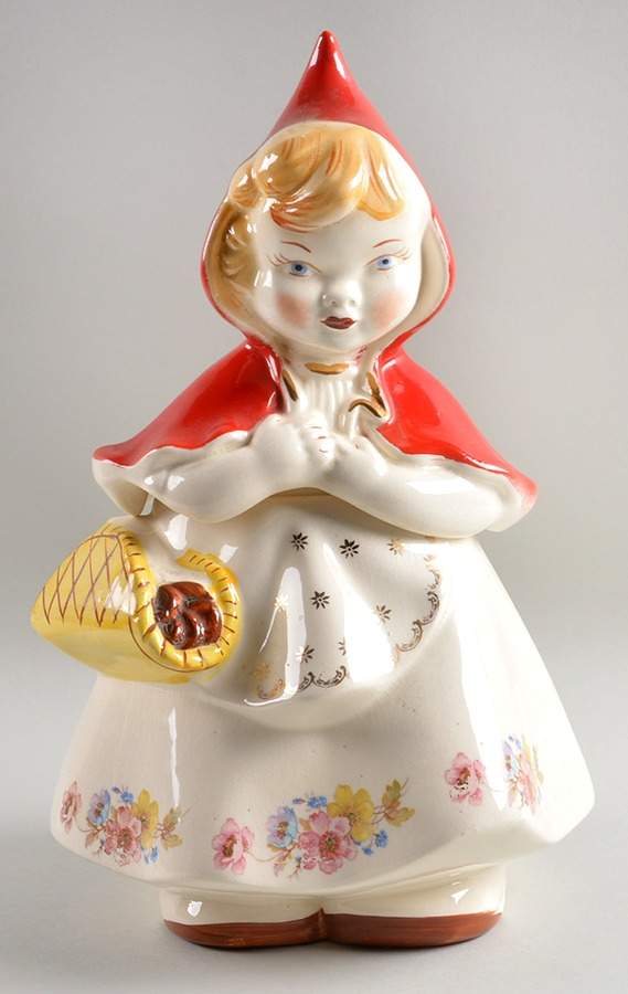 Little Red Riding Hood Cookie Jar & Lid #19 by Hull-1