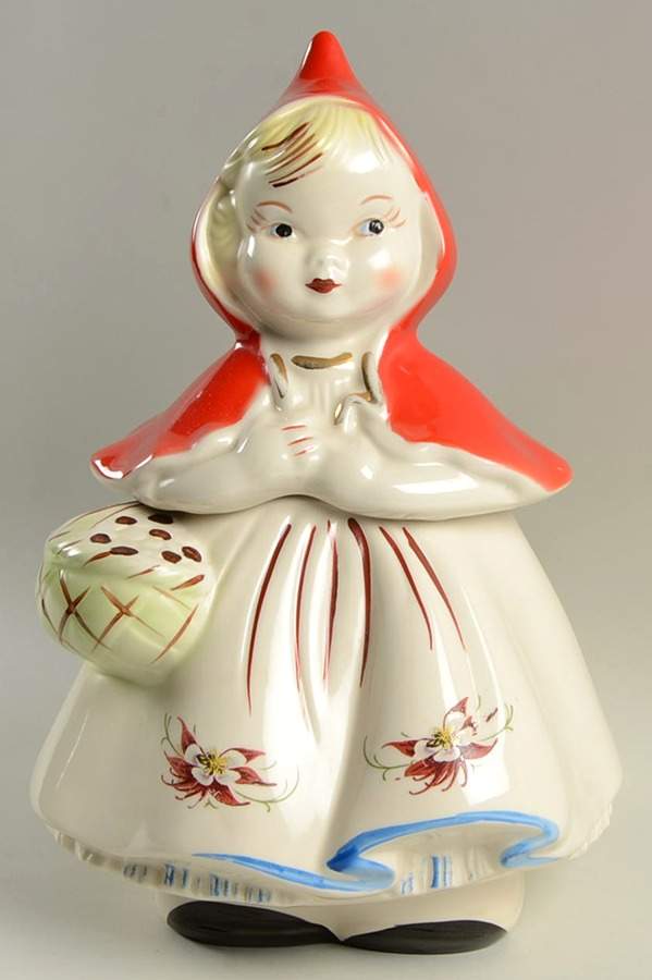 Little Red Riding Hood Cookie Jar & Lid by Hull-1