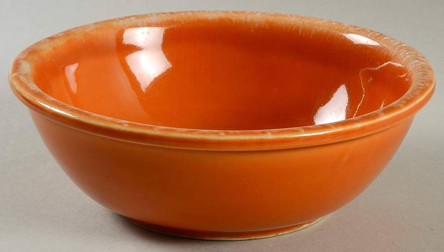 Tangerine Coupe Soup Bowl by Hull-1