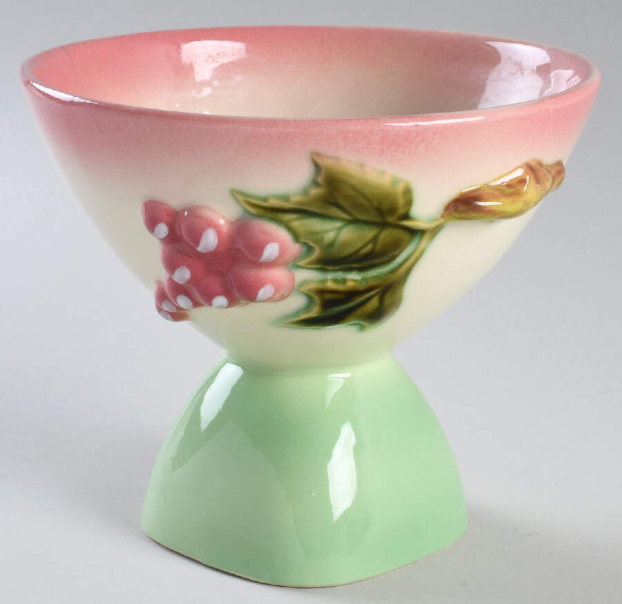 Tokay Tuscany Pink and Green Candy Dish No Lid by Hull-1