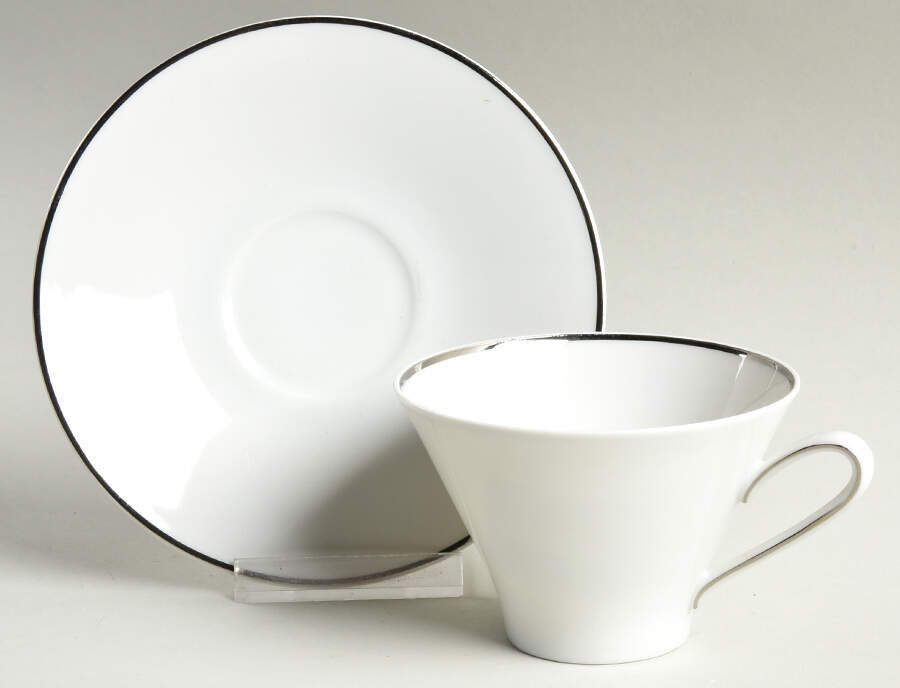 03738 Flat Cup & Saucer Set by Hutschenreuther-1