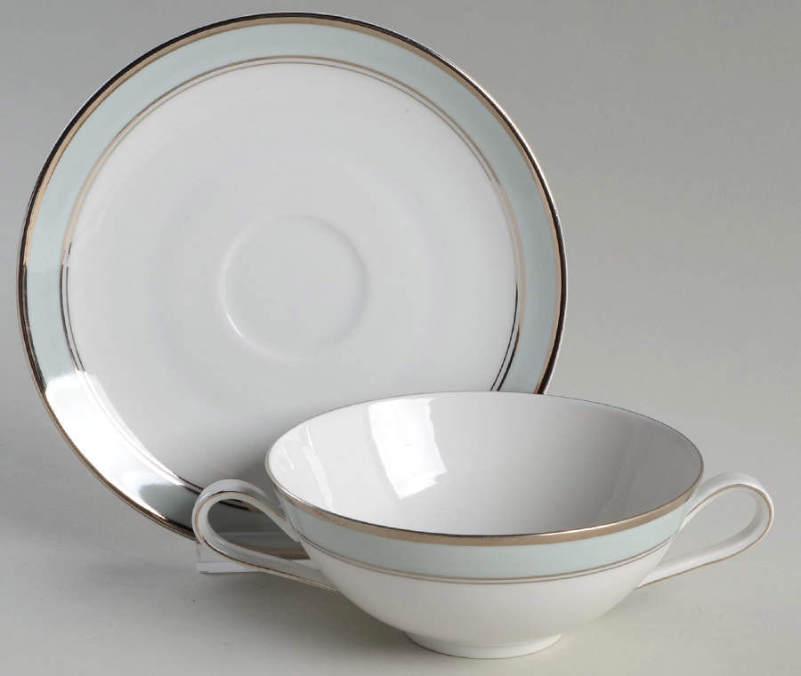 8443 Flat Cream Soup Bowl & Saucer Set by Hutschenreuther-1