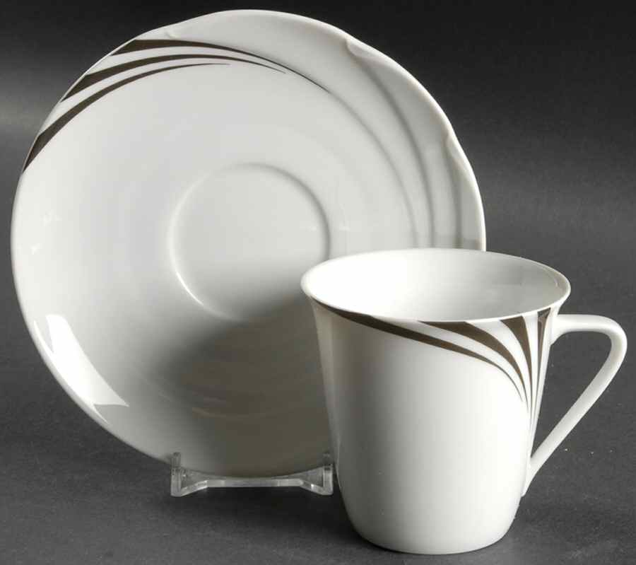Accent Flat Cup & Saucer Set by Hutschenreuther-1