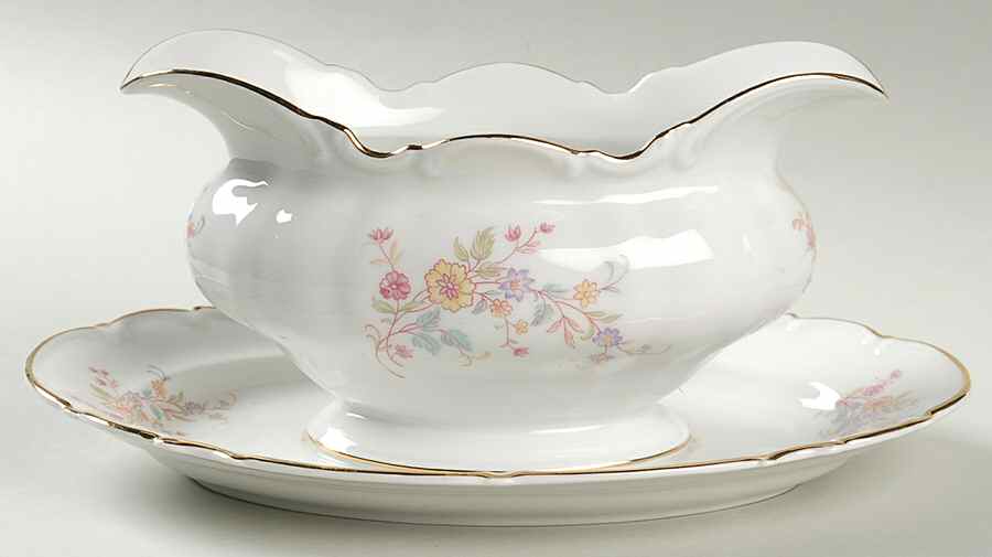 The Afton Gravy Boat with Attached Underplate by Hutschenreuther-1
