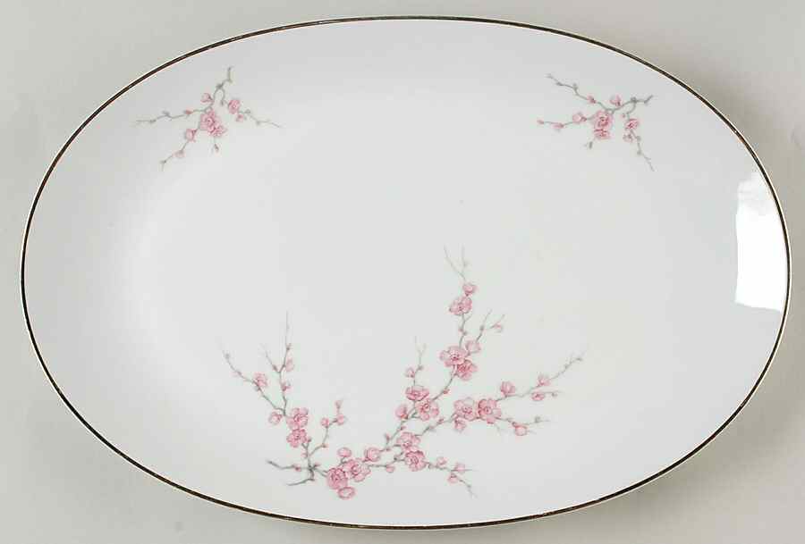 Almond Blossom (Coupe) 15" Oval Serving Platter by Hutschenreuther-1