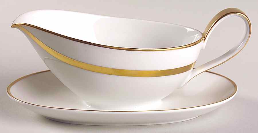 Alexandria Gravy Boat with Attached Underplate by Hutschenreuther-1