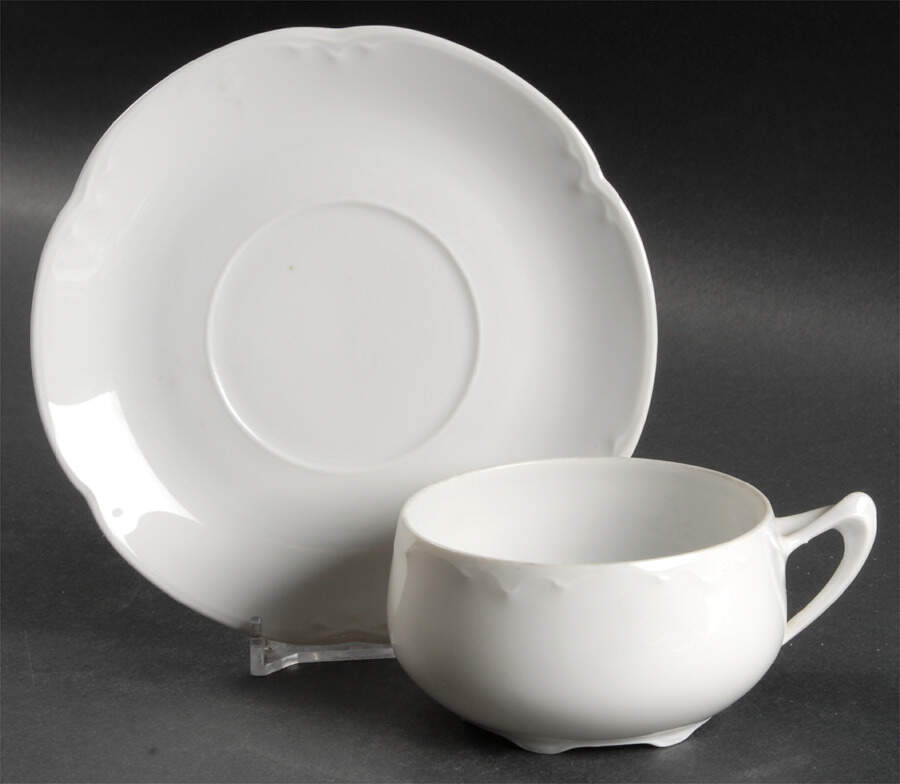 Alice (No Trim) Flat Cup & Saucer Set by Hutschenreuther-1
