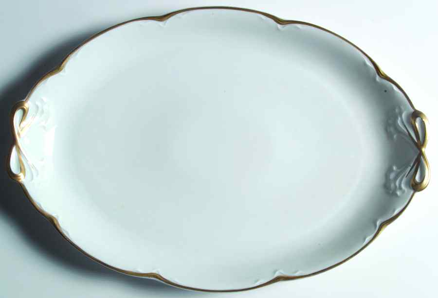 Alice (Gold Trim) 15" Oval Serving Platter by Hutschenreuther-1