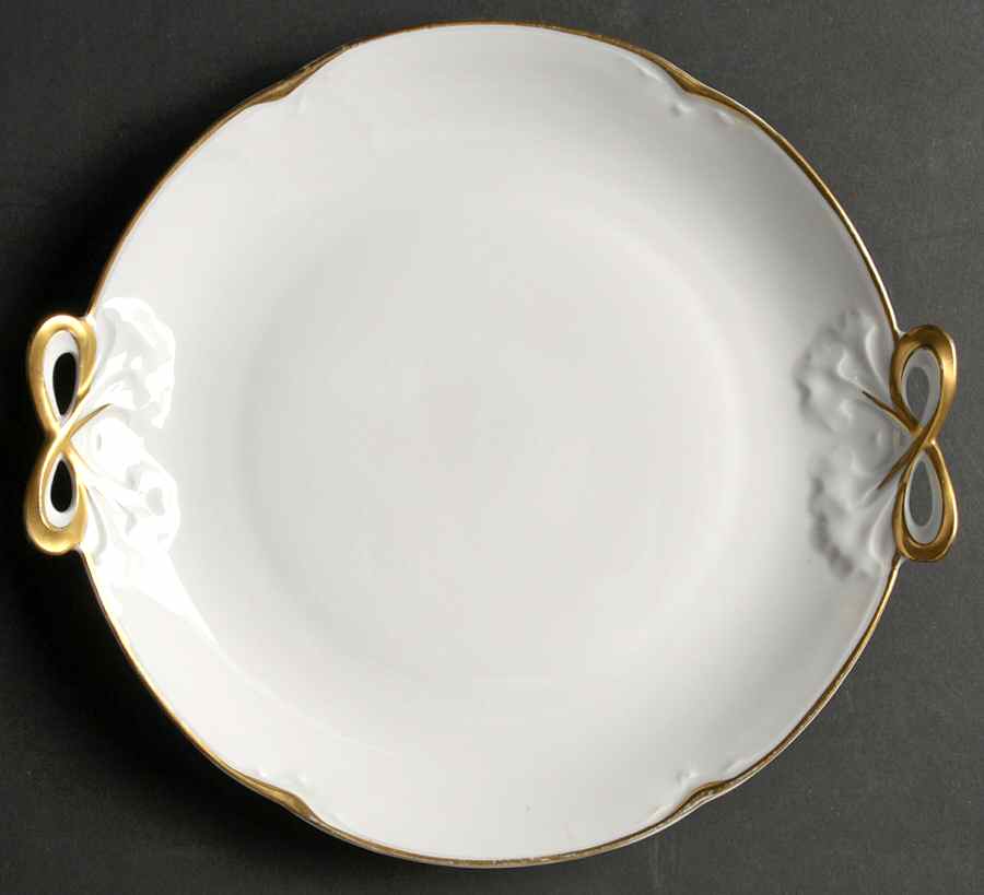 Alice (Gold Trim) Handled Cake Plate by Hutschenreuther-1