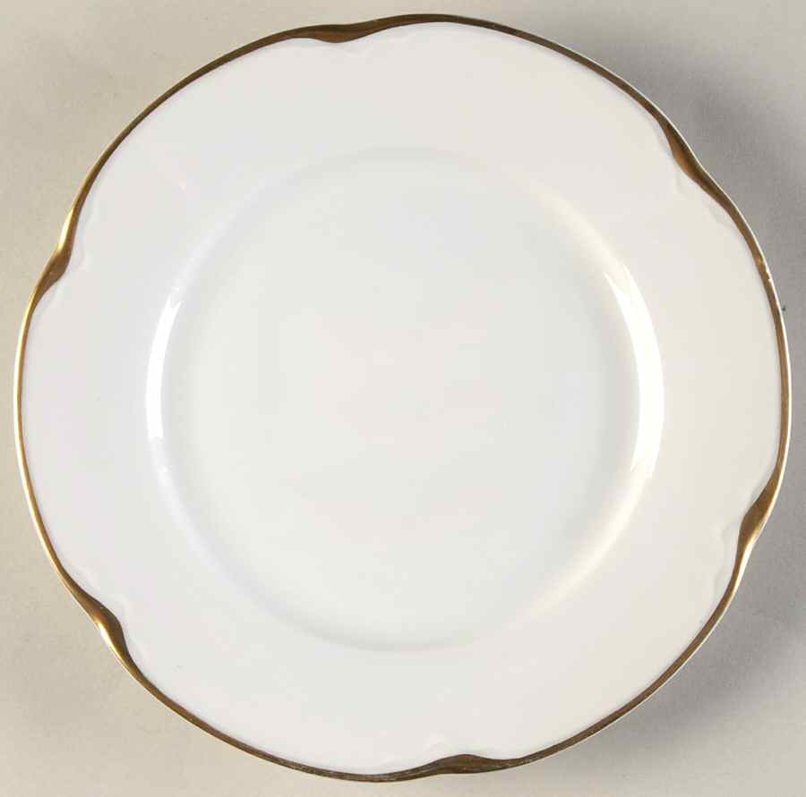 Alice (Gold Trim) Bread & Butter Plate by Hutschenreuther-1