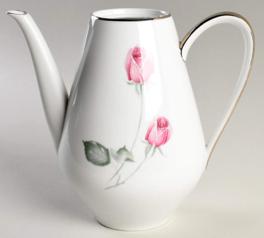 American Beauty (Platinum Trim, Sissi) Coffee Pot No Lid by Hutschenreuther-1