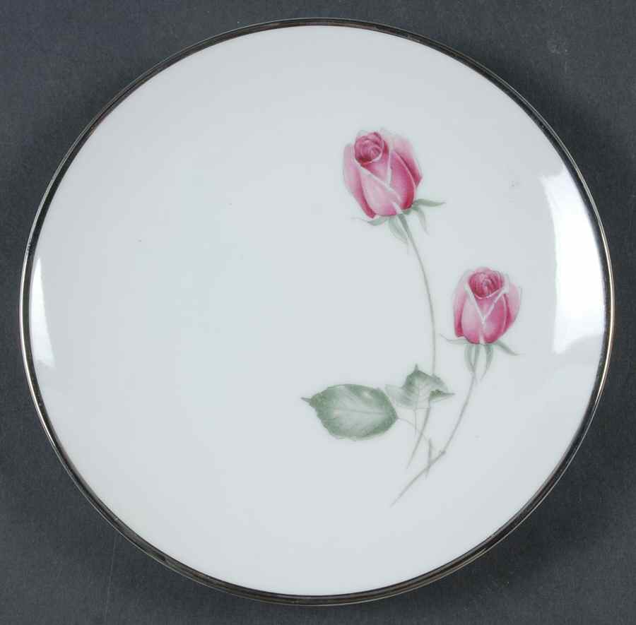 American Beauty (Platinum Trim, Sissi) Bread & Butter Plate by Hutschenreuther-1