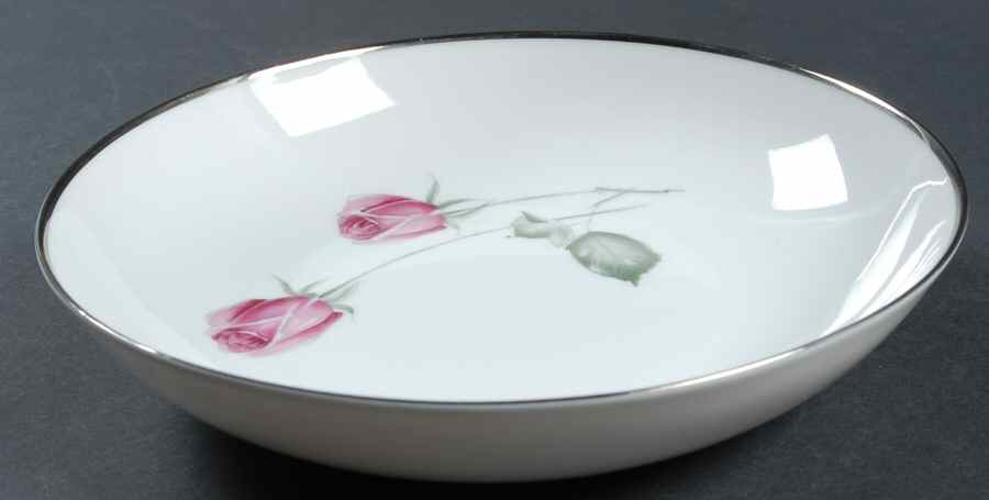 American Beauty (Platinum Trim, Sissi) Coupe Soup Bowl by Hutschenreuther-1