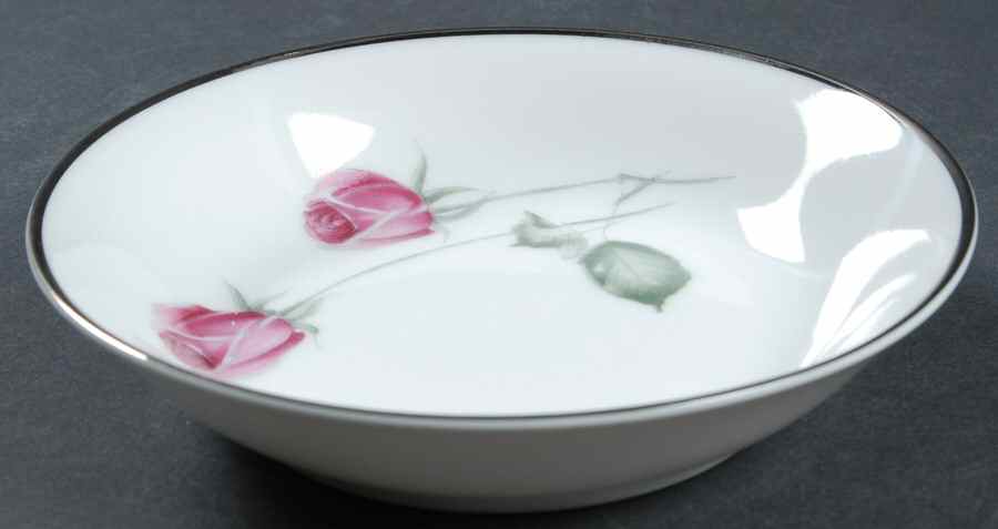 American Beauty (Platinum Trim, Sissi) Fruit/Dessert (Sauce) Bowl by Hutschenreuther-1