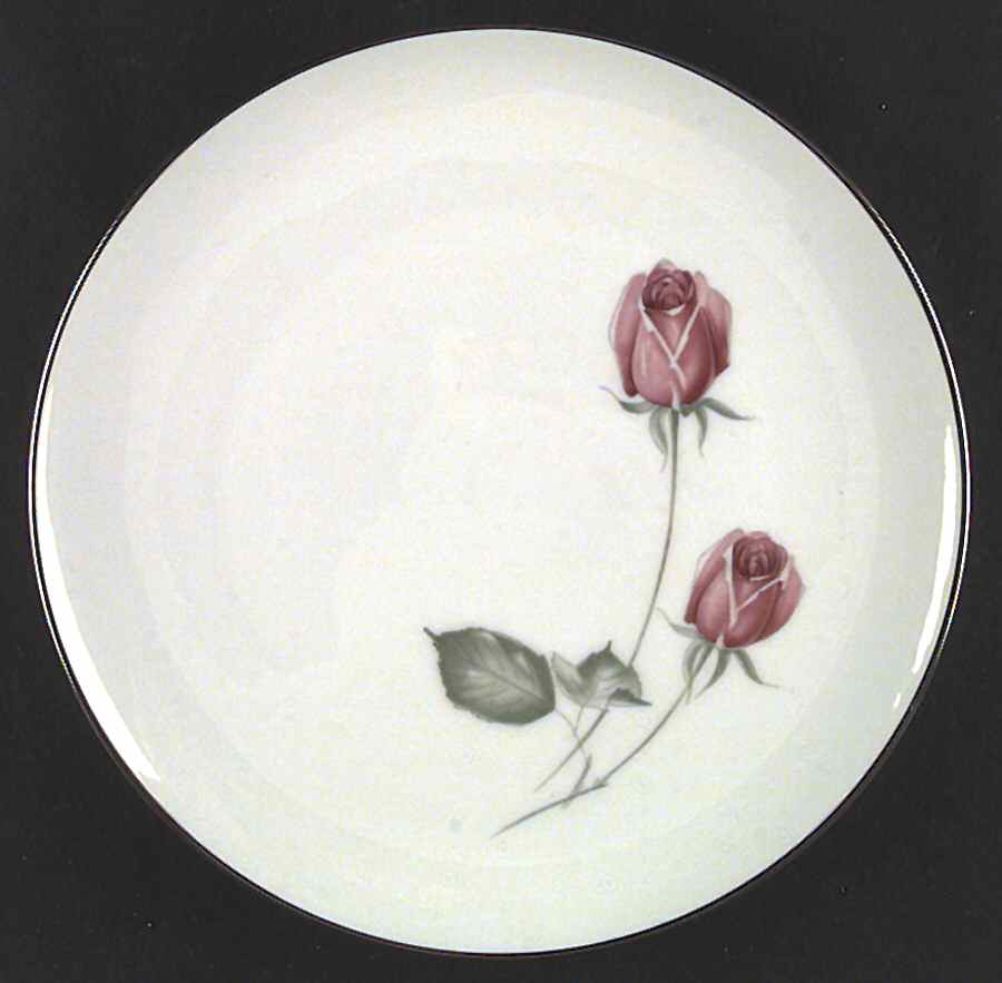 American Beauty (Platinum Trim, Sissi) Dinner Plate by Hutschenreuther-1