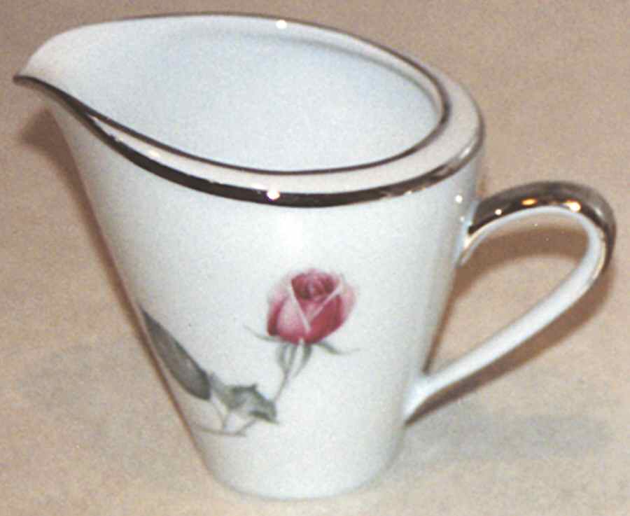 American Beauty (Platinum Trim, Sissi) Creamer by Hutschenreuther-1