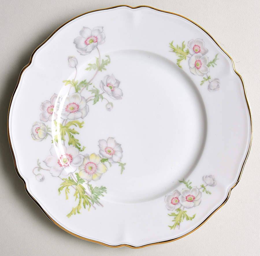 The Anemone (White, SCALLOPED) Salad Plate by Hutschenreuther-1