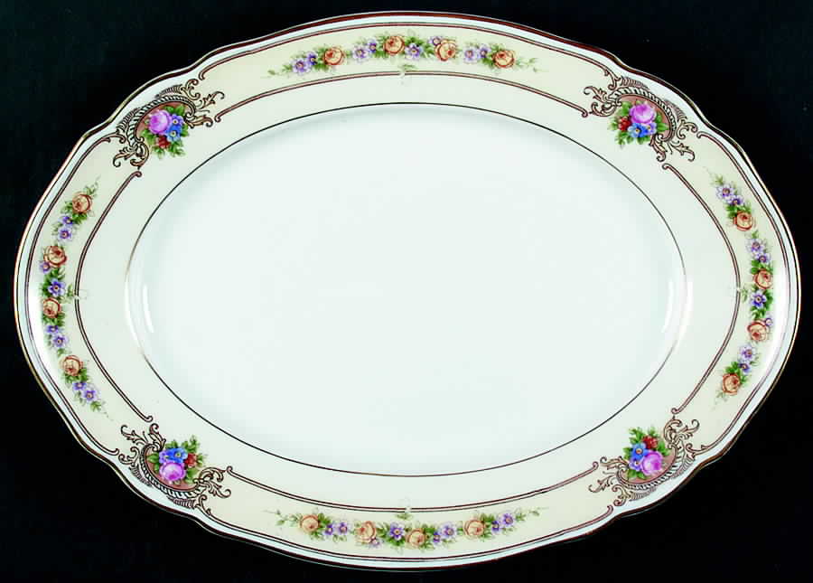 The Ascot 12" Oval Serving Platter by Hutschenreuther-1