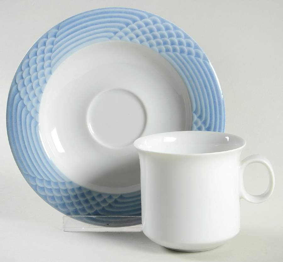 Atlantik Flat Cup & Saucer Set by Hutschenreuther-1