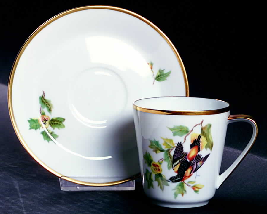 Audubon Bird Flat Cup & Saucer Set by Hutschenreuther-1