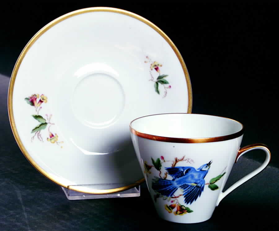 Audubon Bird Flat Cup & Saucer Set by Hutschenreuther-1