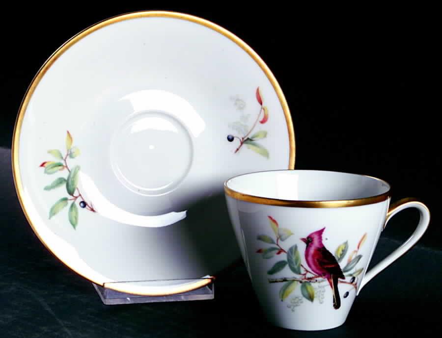 Audubon Bird Flat Cup & Saucer Set by Hutschenreuther-1
