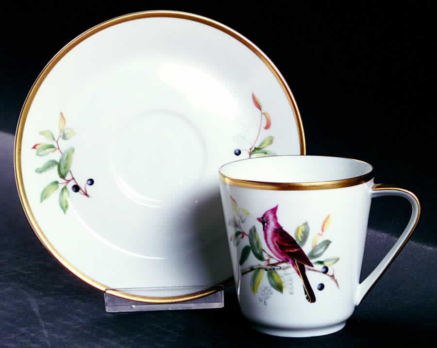Audubon Bird Flat Cup & Saucer Set by Hutschenreuther-1