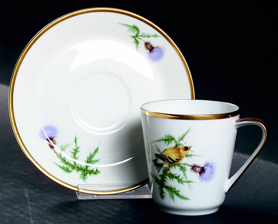 Audubon Bird Flat Cup & Saucer Set by Hutschenreuther-1