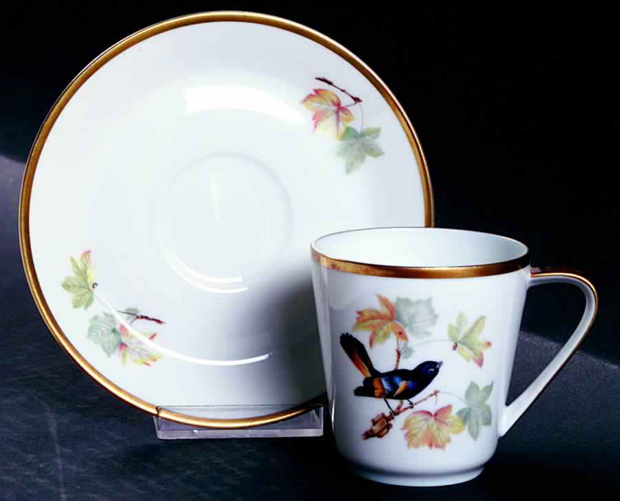 Audubon Bird Flat Cup & Saucer Set by Hutschenreuther-1