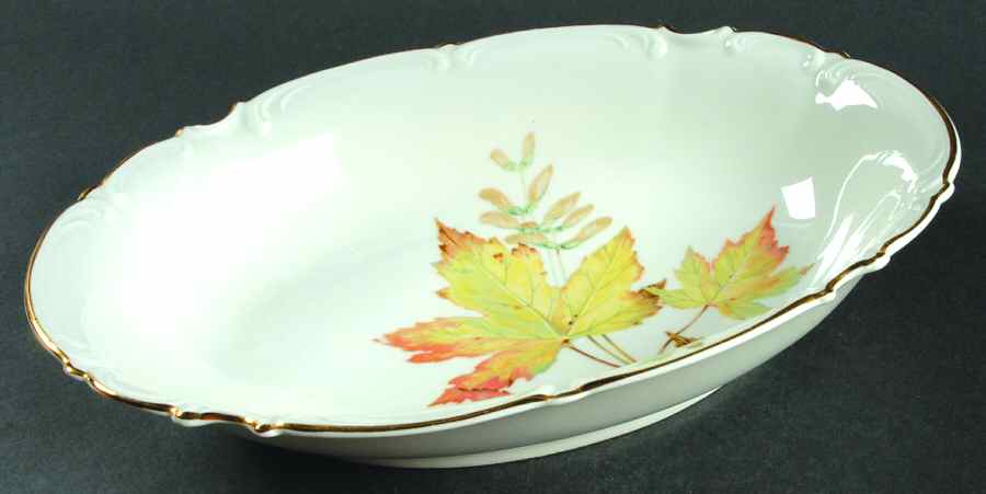 The Autumn Leaves 10" Oval Vegetable Bowl by Hutschenreuther-1
