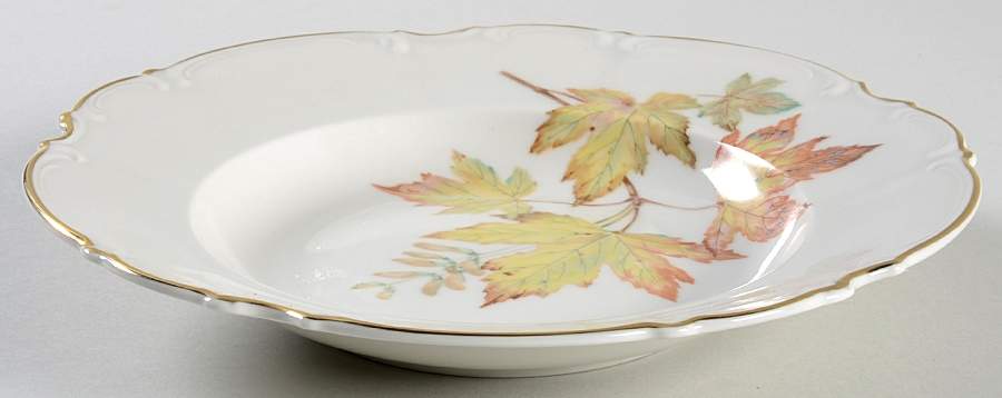 The Autumn Leaves Rim Soup Bowl by Hutschenreuther-1