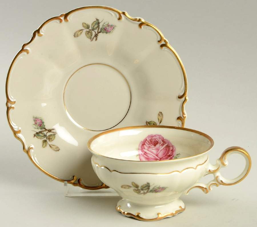 Barbara Footed Cup & Saucer Set by Hutschenreuther-1
