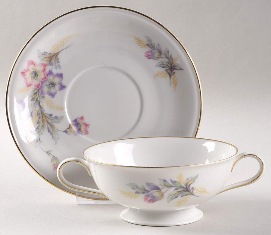 Belmont, The Footed Cream Soup Bowl & Saucer Set by Hutschenreuther-1