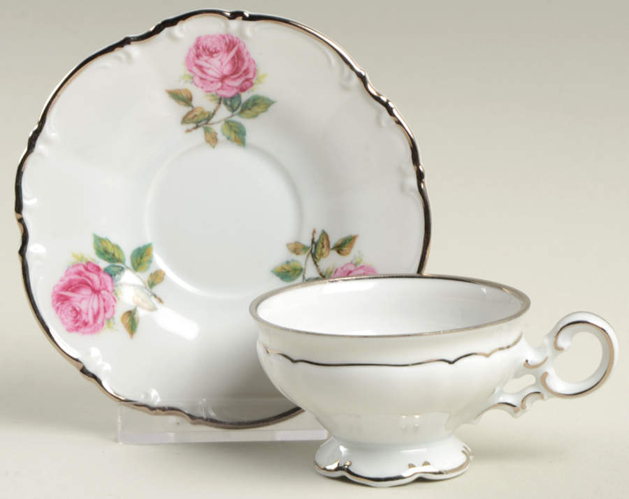 The Belrose Footed Demitasse Cup & Saucer Set by Hutschenreuther-1