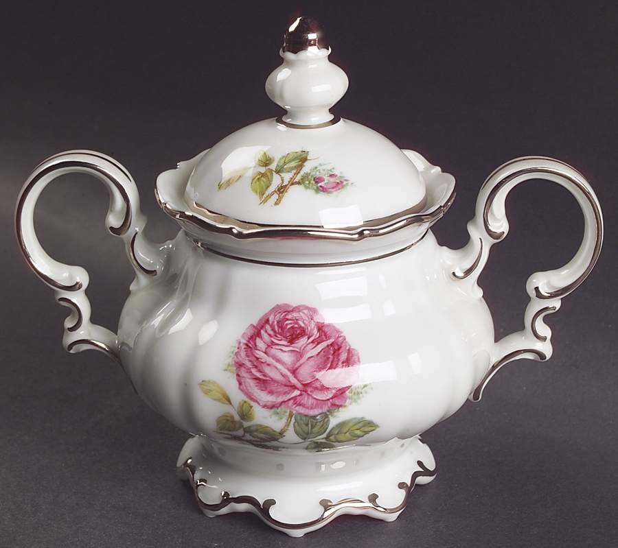 The Belrose Sugar Bowl & Lid by Hutschenreuther-1