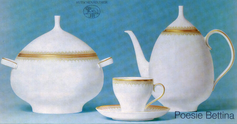 Bettina Flat Cup & Saucer Set by Hutschenreuther-1