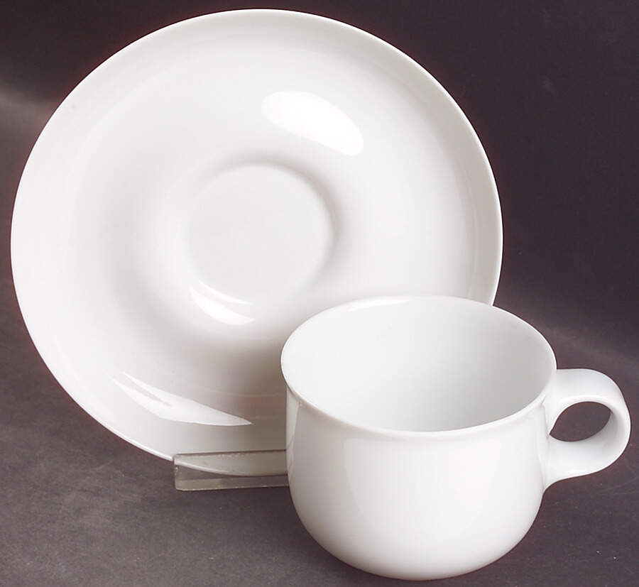 Bianca (Tavola Line) Flat Cup & Saucer Set by Hutschenreuther-1