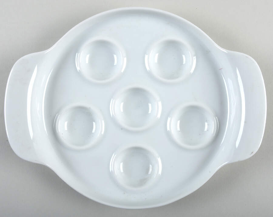 Bianca (Tavola Line) 6 Hole Escargot/Snail Dish by Hutschenreuther-1