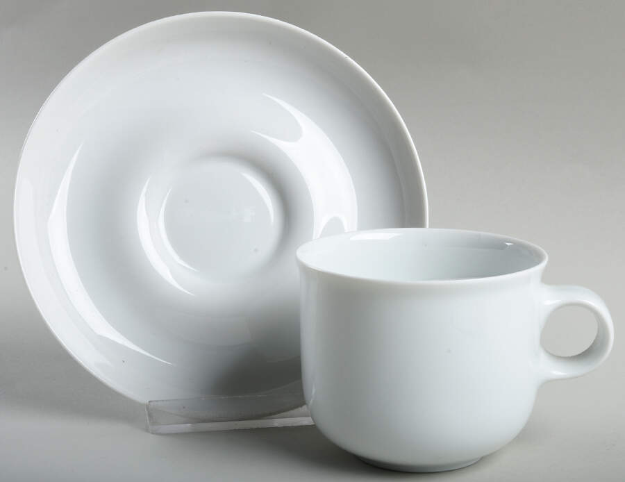 Bianca (Tavola Line) Flat Cup & Saucer Set by Hutschenreuther-1