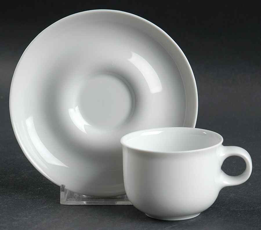 Bianca (Tavola Line) Flat Demitasse Cup & Saucer Set by Hutschenreuther-1