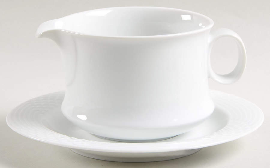 Bianca (Scala, Glossy) Gravy Boat & Underplate by Hutschenreuther-1