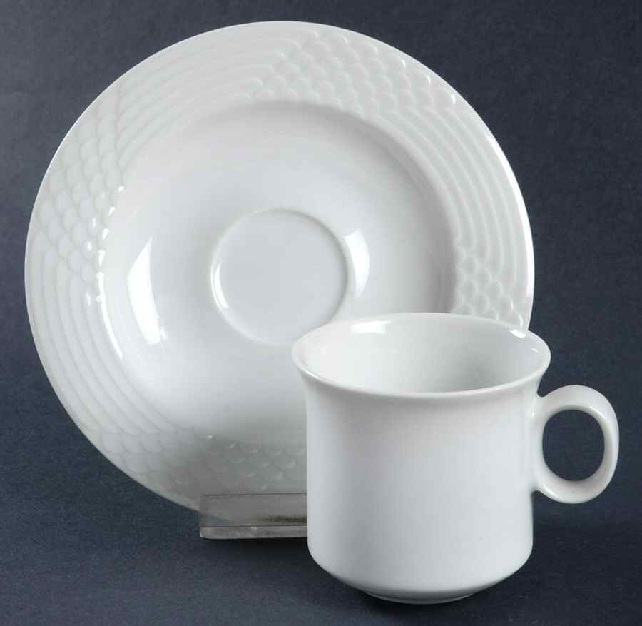 Bianca (Scala, Glossy) Flat Demitasse Cup & Saucer Set by Hutschenreuther-1